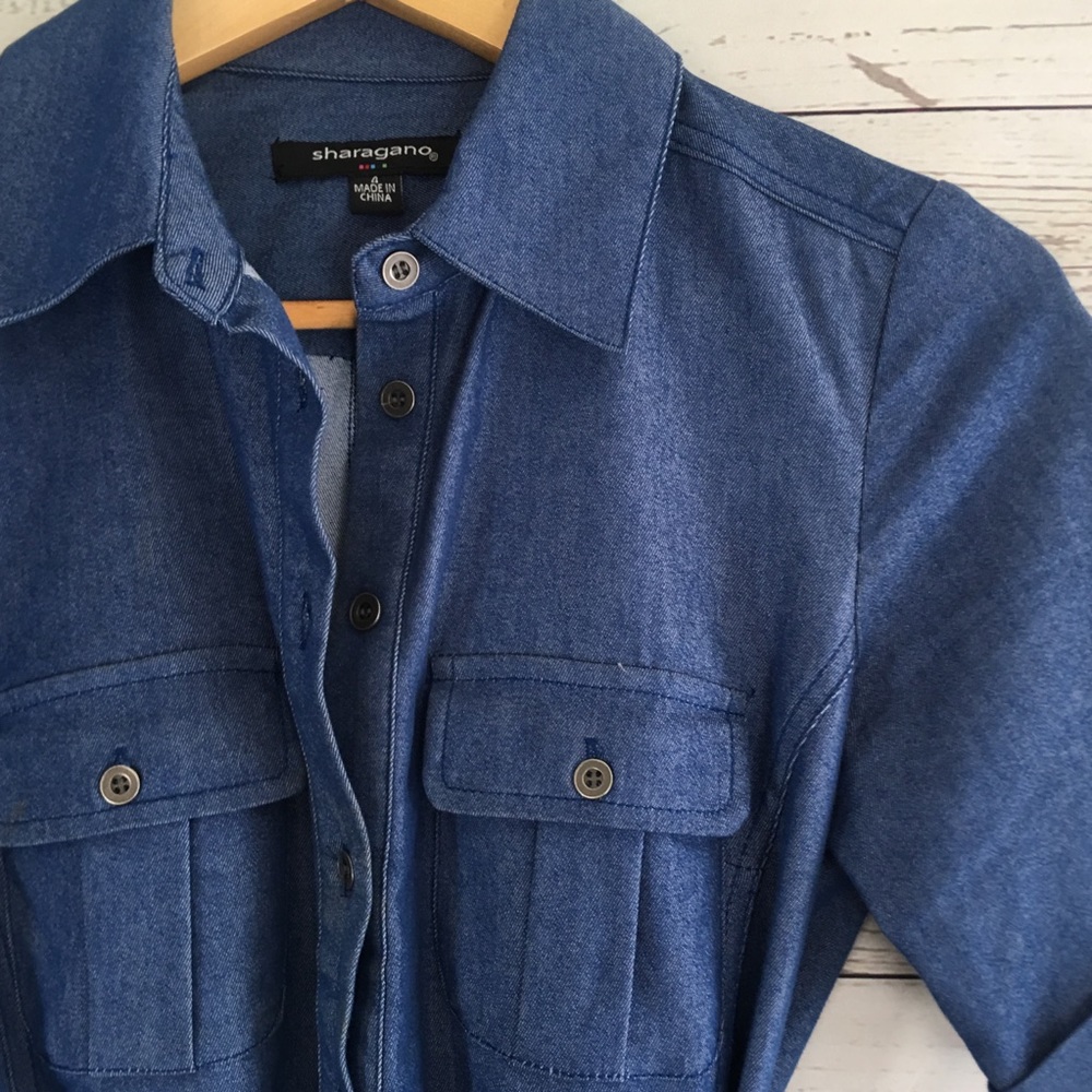 Sharagano Denim Dress